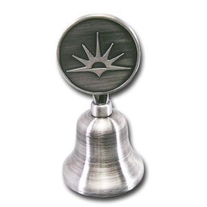 Campana de Latón Hecha a Mano con Impresión Personalizada, Campana de Estilo Religioso para Llamadas de Servicio en Hoteles y Uso en Oficinas - Product Image 1