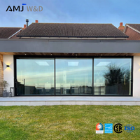 Puerta Corredera Minimalista con Certificación CSA, Marco Delgado de Aluminio con Rotura de Puente Térmico, Doble Acristalamiento, Insonorizada, para Canadá