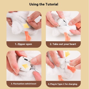 2025 thiết kế mới điện trắng vịt mèo trêu ghẹo đồ chơi sang trọng mới đến vật nuôi đồ chơi sang trọng cho thú cưng giải trí và chơi - Product Image 6