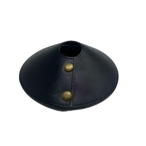 Abat-jour en cuir pour l'extérieur, diamètre 25cm/17cm, housse de protection anti-poussière amovible pour lampe de camping, fixation par clip pour utilisation sur bureau - Product Image 2