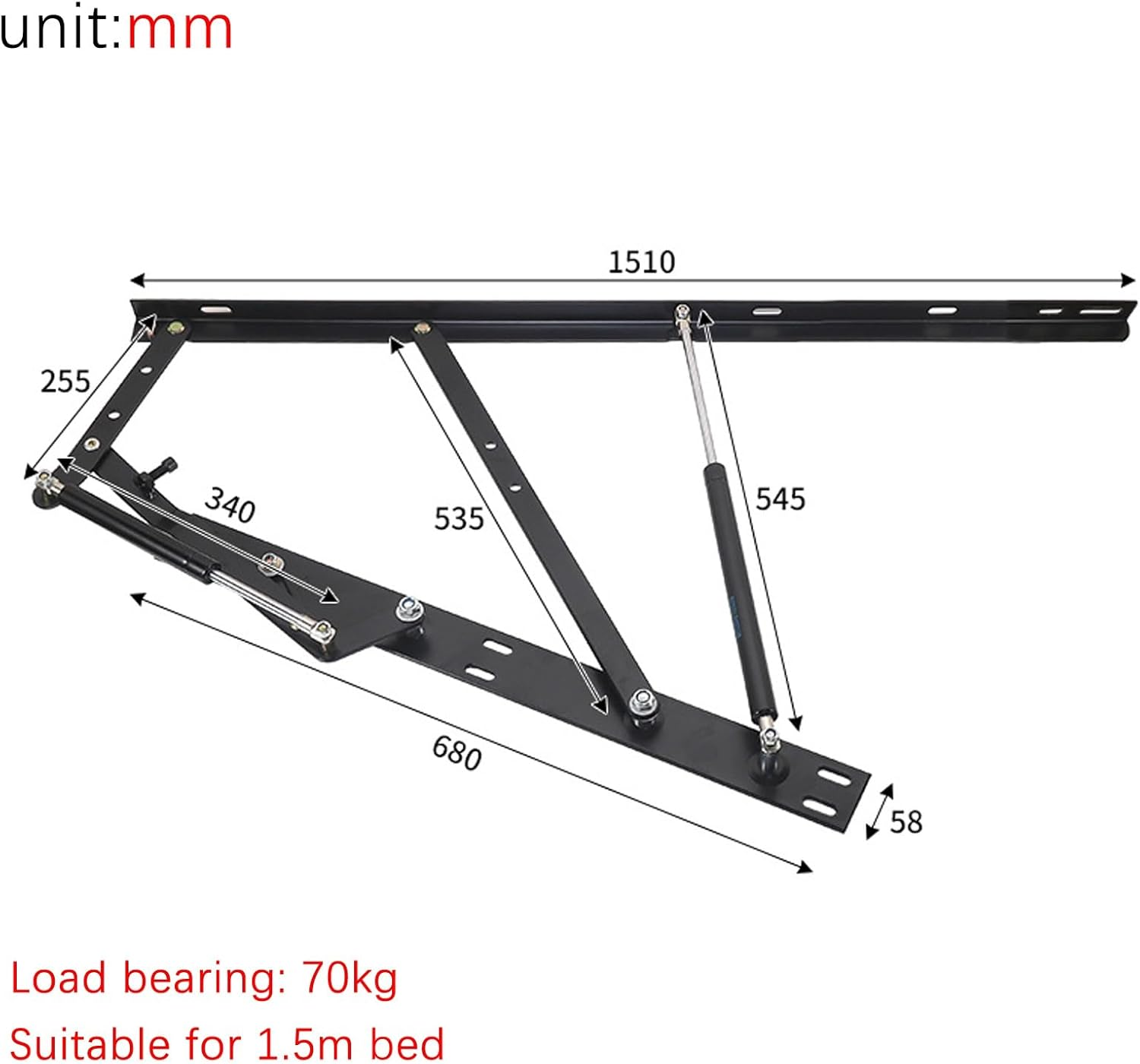 Applicabile a letto da 1,5 m