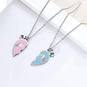 BFF Hadiah Perhiasan Hadiah Ulang Tahun Sahabat Sejati Kalung Hati Teman atau Menyenangkan Hadiah Perhiasan Anak - Product Image 5