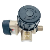Vanne SCBA KHF-30B avec verrouillage automatique de jauge 30MPa DN3 pour cylindre de lutte contre l'incendie M18 * 1.5