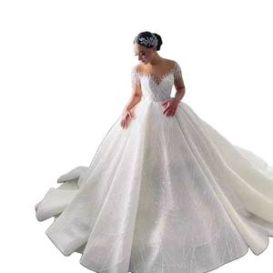 Nouveauté <span class=keywords><strong>Robe</strong></span> <span class=keywords><strong>de</strong></span> mariée <span class=keywords><strong>africaine</strong></span> en dentelle perlée grande taille Robes <span class=keywords><strong>de</strong></span> mariée grande queue <span class=keywords><strong>Robe</strong></span> <span class=keywords><strong>de</strong></span> mariée mariée - Product Image 3