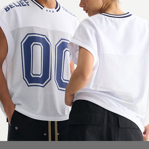 Camiseta Deportiva Casual Personalizable sin Mangas para Adolescentes, Estilo Holgado y Cuadrado - Product Image 3