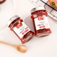 Pot en verre transparent personnalisé avec couvercle à anse profonde pour confiture, miel, confiture de fraises, assaisonnements et sauces