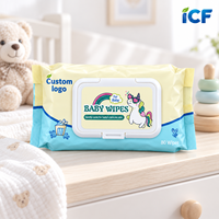 Tisu Bayi Alami Biodegradable Nonwoven untuk Membersihkan Wajah dan Tubuh, Kemasan Dapat Ditutup Kembali, Logo Dapat Disesuaikan, Perawatan Kulit