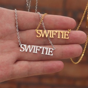 Collier Pendentif Personnalisé Simple en Acier Inoxydable avec Prénom <span class=keywords><strong>Anglais</strong></span> Ambiance Concert pour Garçon Fille - Product Image 4