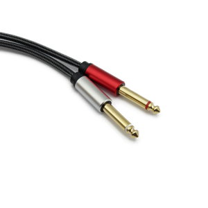 Loa âm thanh cáp 3.5mm đến đôi 6.5mm AUX cáp 2 <span class=keywords><strong>Mono</strong></span> 6.35 jack để <span class=keywords><strong>3.5</strong></span> nam cho điện thoại để trộn khuếch đại 6.5 Bộ chuyển đổi - Product Image 2