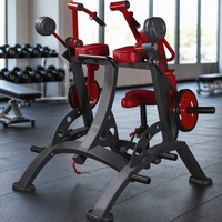 Machine à triceps professionnelle pour salle de sport, appareil d'extension des bras robuste à charge de plaques en acier avec coussinets pour les bras