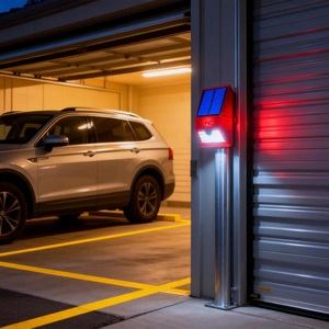 Lámpara de Alarma Solar Inteligente con Control Remoto de Seguridad para Prevenir Accidentes, Sensor de Cuerpo Humano, Lámpara de Pared, Dispositivo de Ahuyentamiento - Product Image 5