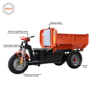 Mini tricycle de chantier avec fonction de basculement pour le transport de sable, de briques et de gravier, tricycle économique en vente, modèle économique - Product Image 3