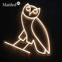 Enseigne néon LED 3D personnalisable Matt Drop Shipping Drake OVO, lumière néon hibou, étanche IPx4, télécommande, multicolores, décoration