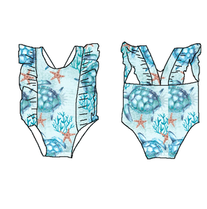 Купальник для новорожденных мальчиков и девочек с короткими рукавами и шортами - Product Image 5