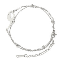 Pulsera de Ballet de Acero Inoxidable, Chapada en Oro, para Deportes, Gimnasia, Moda, Regalo, Joyería