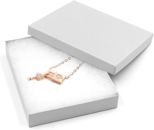 Cardboard White Jewelry Gift <b>Boxes</b> Foldable for Necklaces Rings Bracelets <b>Earrings</b> - Product Image 2