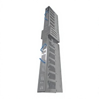 Châssis de cabinet en tôle argentée avec trous de ventilation pour serveur et centre de données
