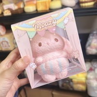 Mainan Squishy Beruang Kecil Krim Stroberi Moozy, Mainan Pereda Stres Slow Rebound, Hadiah Lucu Xiaohongshu, Bahan PU, Usia 14+