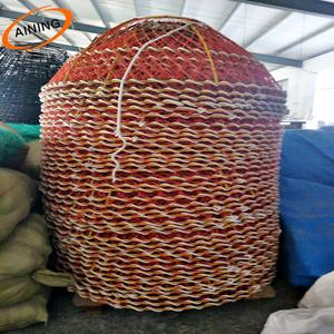 Rete nera Deap mare forte saldato telaio in acciaio PE muitifilament re osso vaso di granchio di neve trappole di granchio per gamberi d'acqua - Product Image 6