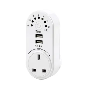 International Multi Plug Pro USB Adapter Wall Outlet Timer USB Sockets Home Electric EU UK 220V Standard Grounding