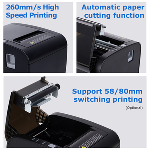 Nouveau design OEM Imprimante de bureau 3 pouces USB LAN de loterie Imprimante de tickets 80mm POS Imprimante de reçus thermique 80mm avec coupe automatique - Product Image 3
