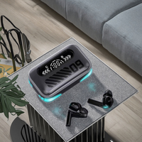 Earbuds TWS Earphone cerdas, Sentuh Kontrol nirkabel untuk headphone kompatibel Bluetooth tahan air LED