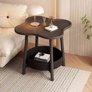 New creative bedside <b>table</b>, movable <b>sofa</b> <b>side</b> <b>table</b>, cream-colored movable bedside <b>table</b>, trendy four-leaf clover shelf - Product Image 1
