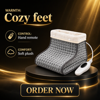 Chauffe-pieds électrique portable alimenté par USB avec réglage de la chaleur et minuterie, chauffage au graphène pour sous le bureau, au bureau ou à la maison