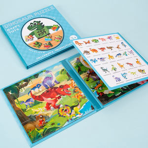 Livre magnétique Montessori, autocollants magnétiques de <span class=keywords><strong>dinosaures</strong></span> de dessins animés, jouets magnétiques pour livre silencieux - Product Image 1
