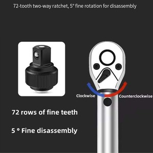 16 Pieces Adjustable Mechanical Manual Tyre Wheel Nut Ratchet <b>Torque</b> Metric Socket Spanner Wrench Tools Kit <b>Set</b> - Product Image 6