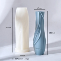 LifeTop Vase Forme Silicone Bougie Moules Pilier Bougie Moules Silicone 3D Bouteille Moules pour La Maison Table Décor