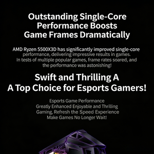 CPU AMD Ryzen <span class=keywords><strong>5</strong></span> 5500X3D Original, 6 Núcleos, 12 Hilos, 3.4GHz, para PC de Escritorio, Procesador de Alto Rendimiento para Juegos - Product Image 4