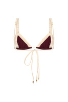 XF 2027 Nouvel ensemble de bikinis personnalisés rouge rubis ivoire abricot, maillot de bain 2 pièces, vêtements de plage, maillot de bain pour femmes, fabricant de maillots de bain