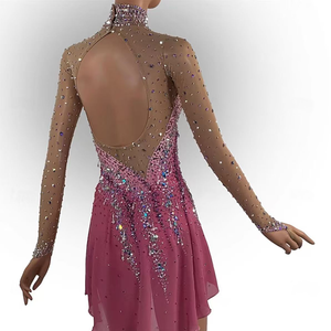 Abito da Pattinaggio Artistico per <span class=keywords><strong>Donne</strong></span> e Ragazze, Alta Qualità con Diamanti e Gioielli, Body Colorato per Bambini, <span class=keywords><strong>Costume</strong></span> da Pattinaggio su Ghiaccio - Product Image 3