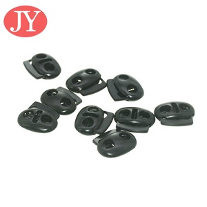 High Quality <strong>String</strong> Spring Matte Black Lace Lock Stopper for Linen Sheet - Product Image 1
