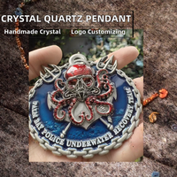 Collier pendentif en fil de cuivre avec cristal naturel, quartz et jade, décoration, cadeau, autres produits artisanaux en cristal, catégorie de produits