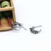 Pendientes de acero de titanio yunnique, diseño de cola de zorro en forma de media luna, joyería de moda unisex, 316mm, estilo punk europeo americano - Product Image 5