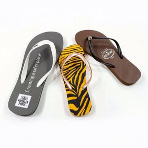 Sandalias con Correa de Tela, Pantuflas Personalizadas para Mujer, Chanclas de Goma con Logotipo Personalizado - Product Image 1