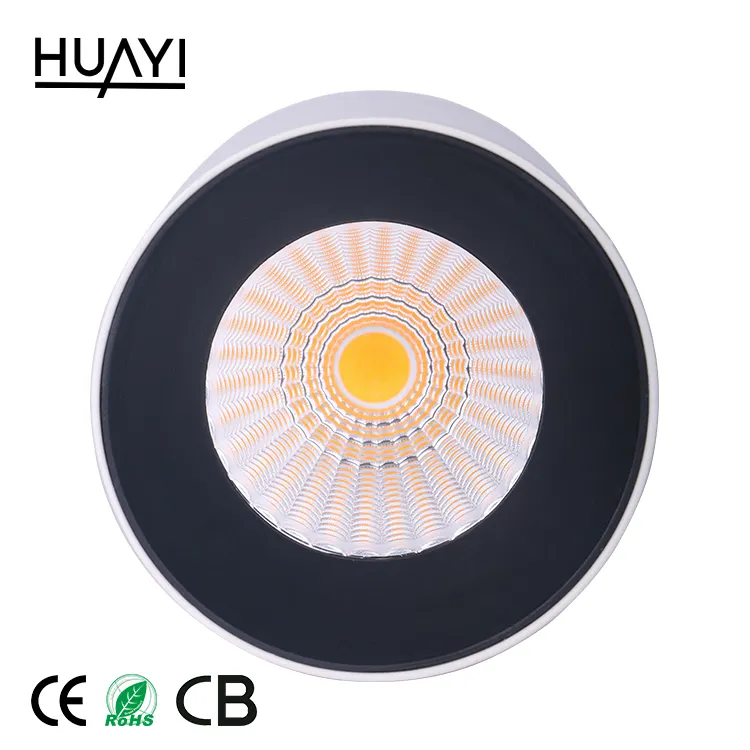 HUAYI Einstellbare 21W Oberfläche Montiert Decke Spot Lampe Runde Unten Licht COB LED Downlight