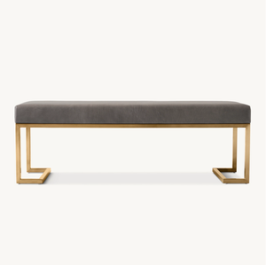 Sassanid OEM Ensemble de chambre à coucher design italien contemporain Banc en cuir glamour Loren - Product Image 1