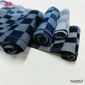 10*10 hilo y 400Gsm 11,8 OZ tejido poliéster algodón viscosa sarga China ropa de abrigo y pantalones tela vaquera