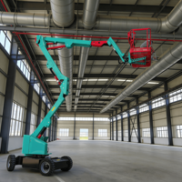 Grue à flèche articulée en acier Longqing, capacité de charge 230 kg, hauteur de levage maximale 14 m, système hydraulique, temps de levage 150 s, conception durable