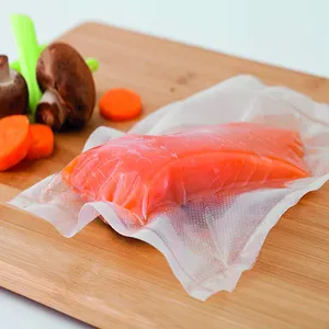 Vac Storage Textured Pouch Safe Freezer Refrigerator Food Saver Vacuum Sealer Bags Emboss Vacuum Sealer Bag Rolls