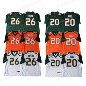 All'ingrosso per Miami uragani maglie da calcio di alta qualità cucito VP giochi limitati Jersey 26 # Taylor 20 # Reed manica corta - Product Image 1
