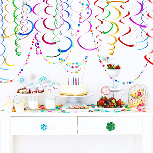Décoration de fête d'anniversaire Jincan, pendentif en spirale en PVC, pendentif en spirale tourbillonnant, pendentif de plafond, décoration, fournitures de fête - Product Image 3