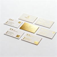 Impresión de Tarjetas de Visita Plegables con Papel Dorado, Tarjetas de Agradecimiento Negras, Tarjeta de Regalo Plegable con Logotipo Personalizado, Código QR de Instagram