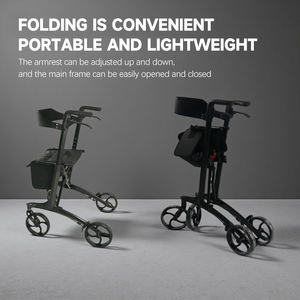 RICHALLモダンオールカーボンファイバーウォーカー障害者用操作しやすい秒折りたたみ式ウォーカー屋外安全ウォーカー - Product Image 6