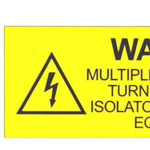สติกเกอร์กันน้ำแบบสั่งทำสำหรับแผงโซลาร์เซลล์  วัสดุ PV/PVC  ฉลากเตือนความปลอดภัย  แบบพิมพ์สกรีนเคลือบเงา  รุ่น QD-055  รับผลิตแบบ OEM - Product Image 2