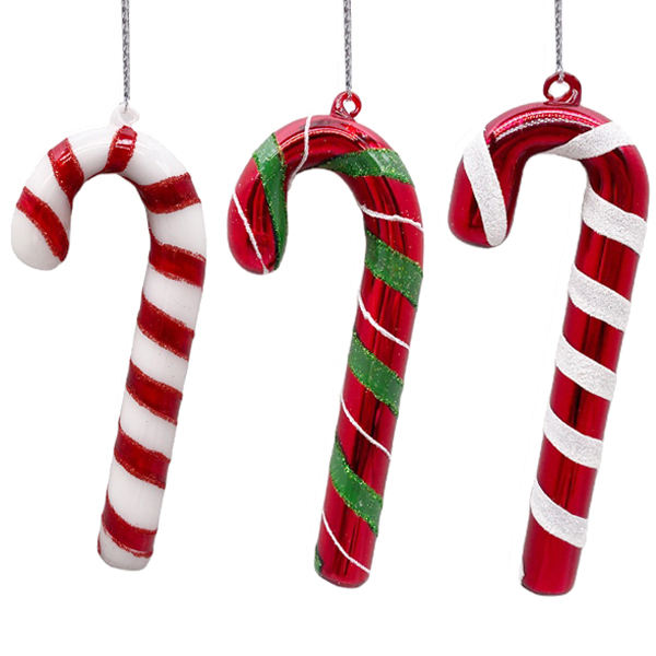 キャンディケインのクリスマスツリーの飾り ロリポップ ハンギング オーナメント Haohui クリスマス クリスマスツリーのホームパーティー用品のためのツイスト松葉杖キャンディーデコレーション キャンディー