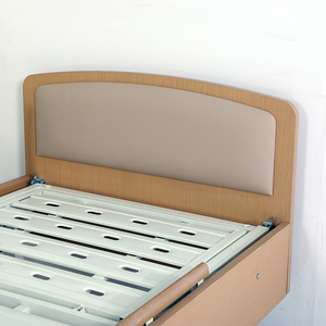 Lit de soins infirmiers manuel pour maisons de soins infirmiers Lit d'hôpital à manivelle pour patients paralysés Lit médical en bois à double bascule - Product Image 2